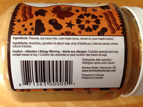 Arachide... huile... sirop d'érable... ET QUOI???? QUE VOIS-JE???