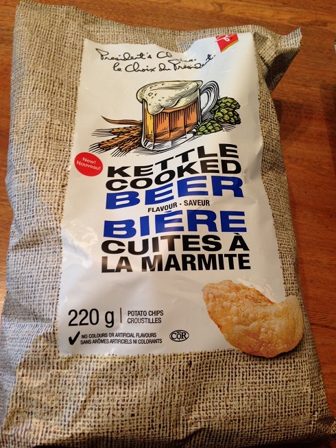 Les chips à saveur de bière - Le choix du président