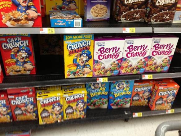 Sont chanceux ici les enfants... Ils ont plein de saveurs de Captain Crunch!