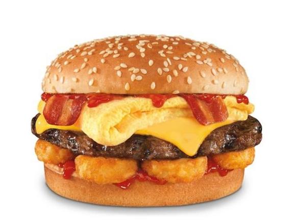 Du Bon Manger - Buffalo Blue Cheese Carls Jr Breakfast Burger
